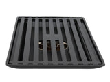 Black Floor Drain with Removable Cover Stainless Steel Bathroom Kitchen Accessory 10x20cm V1294-YM0901-3112210035211