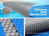 Aqua Buddy Pool Cover 600 Micron 7x4m w/ Roller 4m Swimming Pools Sliver Solar Blanket PC-70X40-XL-DX-BL-40ROL