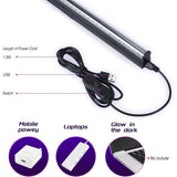 Black Light Bar,2 Pack 5W LED Blacklight Strip Light Tube with USB Power,UV Strip Lights for Glow V1370-AZ4-08322