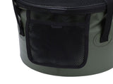 Cloth Folding Bucket with Mesh Pouch Portable Draining Basket Water Container for Outdoor Camping V1294-YM0901-3111240248012