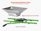 1.8 Gal/7L Fruit and Apple Crusher, Large Manual Grinder, Stainless Steel Fruit Scratter Pulper for V952-GJYZJLSBXG7LH0QABV0