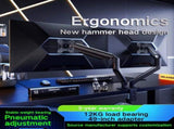 Dual Monitor Arm 360&deg Rotatable, Space-Saving Desk Mount for Dual Screens, Ideal for Aussie Home & V1107-DUAL MONITOR ARM