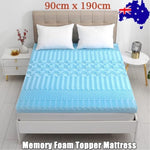 7 Zone Memory Foam Topper Mattress Toppers Cool Gel Pad Mat Medium Firm 8cm Thick 90cm x 190cm V201-W12782473