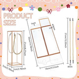 Clear Transparent Plastic Gift Box with Gold Border Display Case for Candy Jewelry Flower Small V1369-AZ3-W-11027