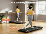 Everfit Walking Pad Treadmill 2 in 1 Foldable Under Desk for Home Gym With 38cm Belt With APP TMILL-380-FD-BK
