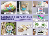 Metallic Paint Markers,Acrylic Paint Pens for Rock Painting,Ceramic,Wood,Canvas,Glass,Card V1192-AZ-W-20888