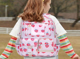 Strawberry Shortcake Backpack, Pink Strawberry Backpack, Fruit Patterned Backpack, Laptop Backpack, V1369-AZ3-W-10843