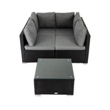 Outdoor Modular Lounge Sofa Bondi-Black V264-OTF-507S-BLK