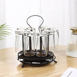 8-Cup Mug Tree Metal Rotating, Antique Black- Drying Hanger Cup Drying Tree Glass Baby Bottles V1366-AZ2-W-03198