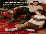 Advent 2025 Adult Men 24 Days of Christmas Cotton Socks US 7-13 Fun Christmas Sock Advent V1079-SOCKRED
