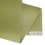 Jade Yoga Harmony Mat - Olive & Iron Flask Wide Mouth Bottle with Spout Lid, Fire, 32oz/950ml Bundle V398-JY-368OL-IFB