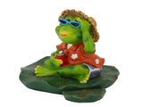 Floating Frog Statue Cute Resin Frog Sculpture Garden Ornament for Outdoor Pond Decoration V1294-YM0523-3111210410611