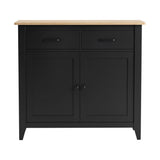 Artiss Buffet Sideboard Cabinet Kitchen Storage Cupboard Pantry 2 Drawers Black FUR-Z-SID90-BK-AB