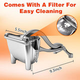 Fresh Fruit Juice Extractor, Manual Hand Press Juicer with Heavy-Duty Aluminum Alloy & Ergonomic V1366-AZ2-W-11558
