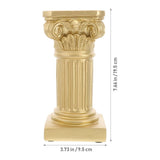 Set of 2 Nordic Style Golden Roman Pillar Resin Figurines for Garden Decor, Scene Landscaping, and V1366-AZ2-W-21845
