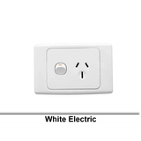 Clipsal Single Power Point Flush Mount Standard 15A 250V 1 Pole Horizontal White 2015/15WE V1202-V1-CLI2015-15WE