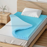Giselle 8cm Memory Foam Mattress Topper Gel Egg Crate Foam Bamboo King Single MATTRESS-TOP-EC-BAM-8-KS