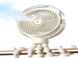 Portable Misting Stroller Fan with 4 Speeds & 360&deg Adjustable Tripod, Quiet Rechargeable Baby Fan V1107-CS-MNBZYFSM