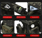 Camouflage Fishing Waist Bag Large Capacity Multi-layer Partition, Side Pockets & Winding Strap V1232-YDXKB001
