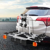 Giantz 4 Bicycle Bike Carrier Rack Car Towbar Hitch Ball Mount Tail light Silver CAR-BK-CARRIER-EURO4