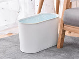 Narrow Garbage Can Space Saving Stylish Plastic Slim Waste Bin with Press Open Lid for Kitchen V1294-YM0901-3117240152411