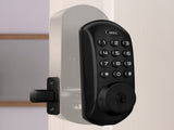 MEC Digital Motorised Smart Lock 20 User Codes Auto-Lock Backlit Keypad Matte Black MEC-MED20MB