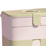 Cosmetic Storage Box 2 Layers Drawer Large Capacity Portable Makeup Storage Box with Handle for Nail V1294-YM0521-3117220310313