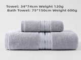 Grey Luxury Cotton Towel Set - Quick Dry, Extra Thick & Absorbent, Perfect for V888-ELOSUNG17424