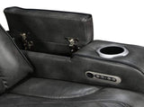 1 Seater Electric Air Leather Dark Grey Recliner V43-REC-EMP1RGR