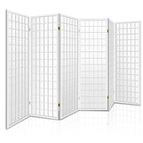 Artiss 6 Panel Room Divider Screen 261x179cm White RD-4019-6P-WH-AB