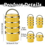 4 Tier Stackable Stainless Steel Lunch Box Sealed V1370-AZ4-19017