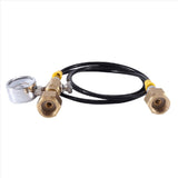 CO2 Refilling Station Charging Adapter to Small Welding Tanks,W/ 1.5 Meters Soft Hose 250Bar Gauge V1192-AZ-W-24700
