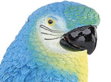 Parrot Ornament Half Face Bird Figurine Resin Sculpture for Tree Wall Living Room Balcony Garden V1294-YM0901-3111250018112