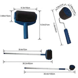 7-piece Paint Roller Set with Fillable Roller and Edger - Leak Proof Wall Painting Kit, Tray and V888-ELOSUNG56295