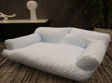 Cooling Pet Sofa Bed for Cats and Dogs, Breathable Ice Silk Bean Fabric with Supportive Edges, V1341-ZY-STKQHWSM-LIGHTGREEN-2XL
