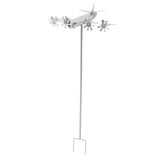 Airplane Wind Spinner Iron Metal Windmill Outdoor Decorative Airplane Wind Sculpture for Farm Lawn V1294-YM0901-3111240134611
