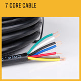 100M 7 Core Wire Cable Trailer Cable Automotive Boat Caravan Truck Coil V90 PVC V465-97308