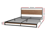 Artiss Bed Frame Metal Bed Frame DANE - King Single MBED-C-DANE-KS-BK