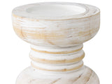 Contemporary Carved Loop Pillar Candleholder 20cm V637-92098CDL