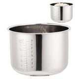 Stainless Steel Rice Cooker Inner Pot 5L,with Scale for Replacement V1366-AZ2-W-21681