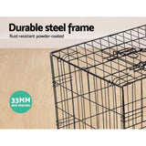 i.Pet 48" Dog Cage Crate Large Kennel 3 Doors PET-DOGCAGE-48