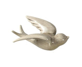 Attractive Hanging Pendant Widely Use Ceramic 3D Bird Shape Wall Crafts Ornaments for Home-Grey S V1263-JX-441