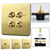 Toggle Light Rocker Switch 1/2 Way Retro Brass Plate Lever 86 Type Toggle Switch 3 Gang Smile Home V1189-LWWAL-20260327-04416