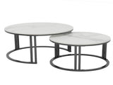 Interior Ave - Premier Nested Coffee Table Set - White Marble Stone V355-IA-CT13-MB