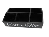 Coffee Station Organizer 5 Compartments Wooden Coffee Pods Holder Storage Basket for Countertop V1294-YM0901-3117240213511