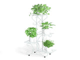 White Practical Plant Stand Wrought Iron Flower Pot Holder Corner Plant Shelf Organize V767-XJJ467-WT-G2
