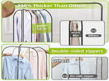 Clear Garment Bags for Hanging Clothes & Travel - Long Plastic Clothes Cover for Suit, Coat, Dress, V1366-AZ2-W-18288