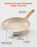 Frying Pan Skillet, Aluminum Egg Fry Pans, 3 Pcs , Nonsitck Ceramic Heavy-Duty V952-LCGSJTTCTC89NDS2C001V0