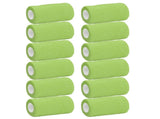 12Pcs Bandage Wrap Natural Latex Elastic Self Adhesive Wrap for Cows Dogs Horses 10cm Green V1294-YM0523-3111220104719