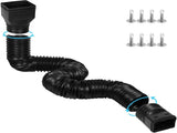 11.5ft Long Gutter Downspout Extensions Flexible, 4" Diameter Downspout Extender, Down Spout V1258-DP02-WO-1034